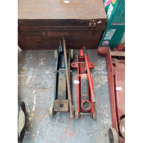 164 - TWO CAR TROLLEY JACKS TO INCLUDE A GS 2 TONNE AND ONE OTHER