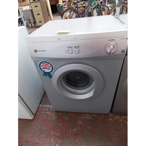 200 - A SILVER WHITE KNIGHT MODEL C44A7S TUMBLE DRYER W/O