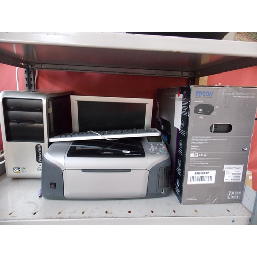 217 - A LARGE SELECTION OF COMPUTER EQUIPMENT TO INCLUDE EPSON R300 PHOTO PRINTER, PACKARD BELL COMPUTER T... 