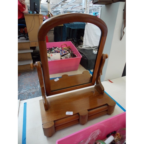 275 - A MAHOGANY TOILET MIRROR