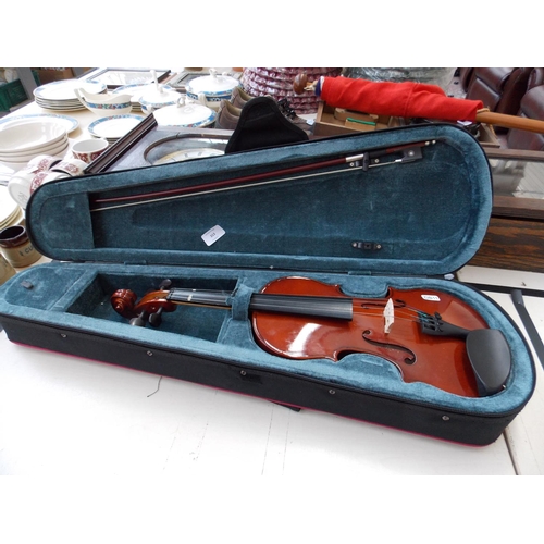 313 - A CASED ALLIERI VIOLIN