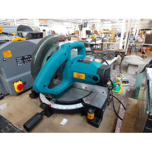 97 - A BLUE MAKITA MODEL MLS100 ELECTRIC CHOP SAW IN W/O