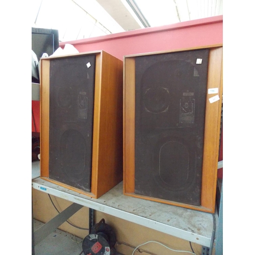 215 - A PAIR OF VINTAGE KEF MODEL SP1004 THREE WAY STEREO SPEAKERS