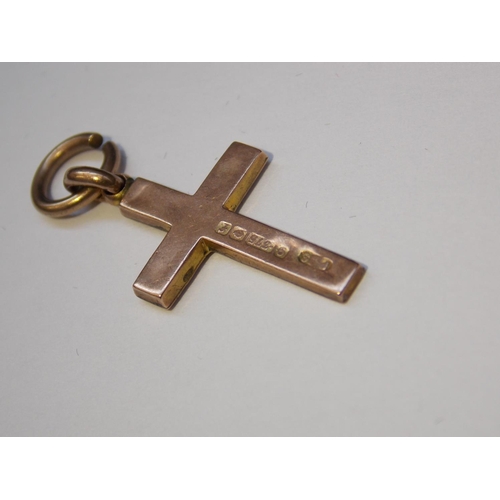 474 - A 9 CARAT GOLD CROSS