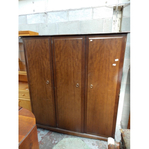 540 - A STAG MAHOGANY TRIPLE WARDROBE