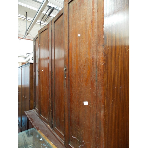 607 - A MAHOGANY HOUSEKEEPERS CABINET