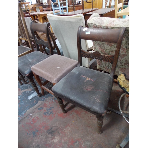 667 - FOUR VINTAGE CHAIRS