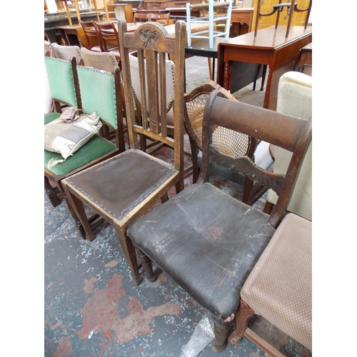 667 - FOUR VINTAGE CHAIRS