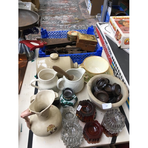 314 - A LARGE QUANTITY OF ITEMS TO INCLUDE MIXED CHINA, GLASSWARE, TOOLS ETC