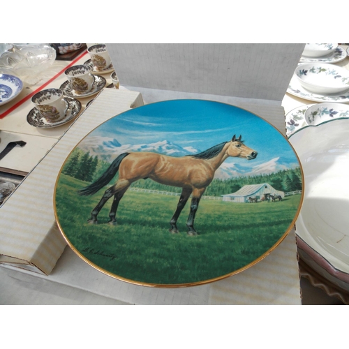 363 - A COLLECTION OF DAVENPORT HORSE SCENE COLLECTORS PLATES