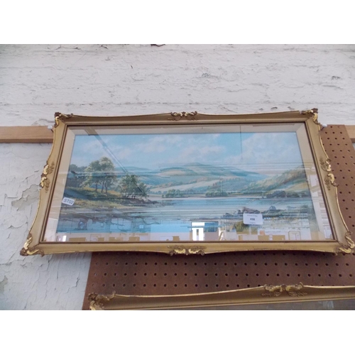 498 - TWO ORNATE GILT FRAMED PRINTS