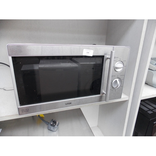 114 - A GREY LOGIC 700W MICROWAVE