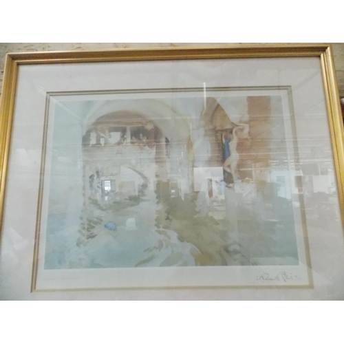 269 - TWO SIR WILLIAM RUSSELL FLINT PICTURES TO INCLUDE AN AUGUST MORNING AND WATER ARCHES