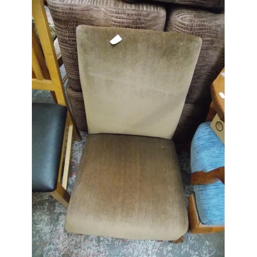 386 - A BROWN DRALON BEDROOM CHAIR