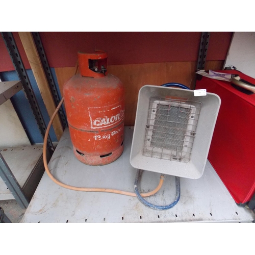 43 - TWO ITEMS TO INCLUDE INFRADEX SC1 GAS HEATER AND A 13 KG PROPANE BOTTLE