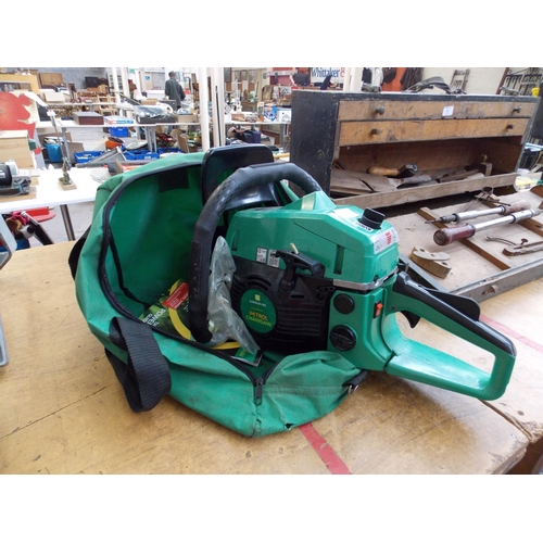 65 - A BAGGED GARDELINE 46CC PETROL CHAINSAW WITH 18