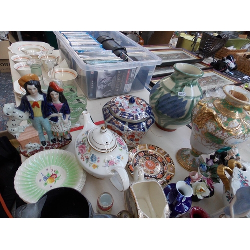 308 - A LARGE COLLECTION OF MIXED CHINA TO INCLUDE NORITAKE TEA SET, NORITAKE VASE, ROYAL CROWN DERBY PLAT... 