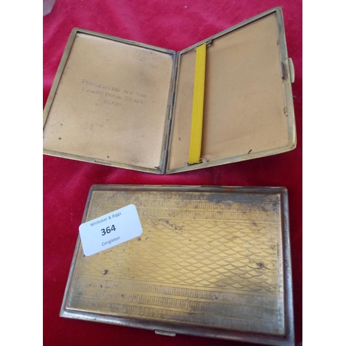 364 - TWO VINTAGE CIGARETTE CASES