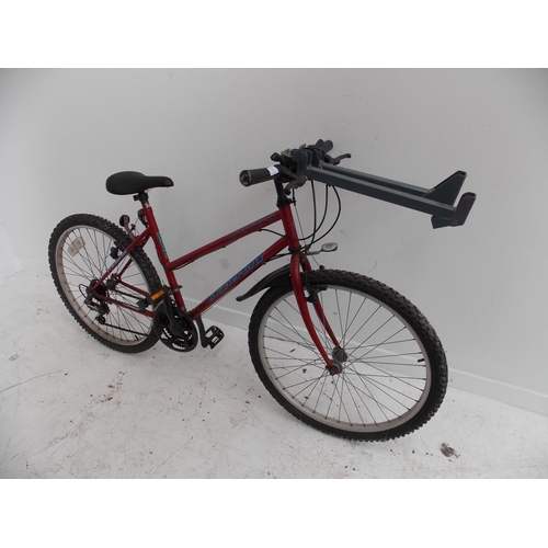 4 - A RED TOWNSEND GLACIER BAY LADIES MOUNTAIN BIKE WITH 15 SPEED SHIMANO GEAR SYSTEM