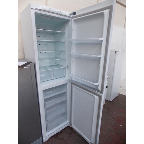 168 - A LARGE HOTPOINT NO FROST A+ CLASS UPRIGHT FRIDGE FREEZER