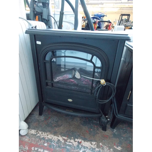 197 - TWO WOOD BURNING STOVE EFFECT ELECTRIC FIRES (W/O)