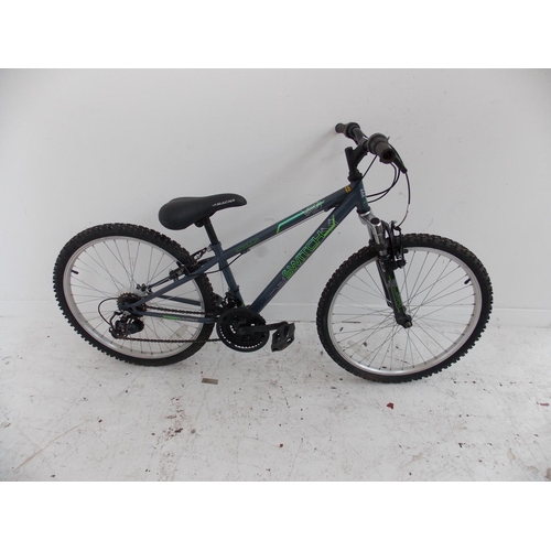 2 - A GREY APOLLO SWITCH GIRLS MOUNTAIN BIKE WITH EIGHTEEN SPEED SHIMANO GEAR SYSTEM