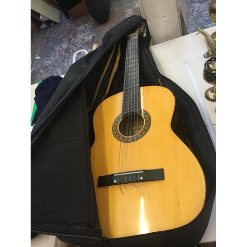 284 - A CASED LAGUNA ACOUSTIC GUITAR