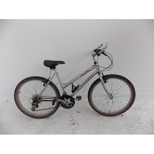 3 - A GREY APOLLO OBSESSION LADIES MOUNTAIN BIKE WITH EIGHTEEN SPEED SHIMANO GEAR SYSTEM