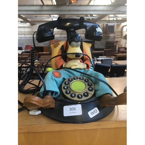 306 - A COLLECTABLE DISNEY GOOFY TELEPHONE (W/O)