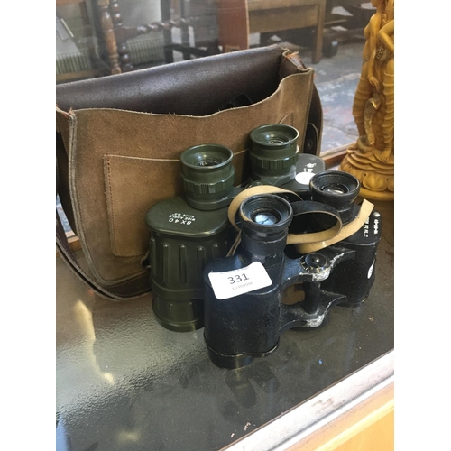 331 - TWO SETS OF BINOCULARS TO INCLUDE ONE 8 X 40 AND ONE OTHER