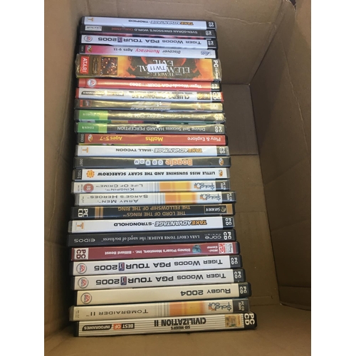 372 - TWO BOXES OF VARIOUS PC CD'S AND DVD'S