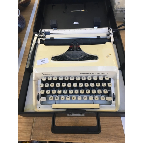 375 - A CASED REMINGTON TYPEWRITER