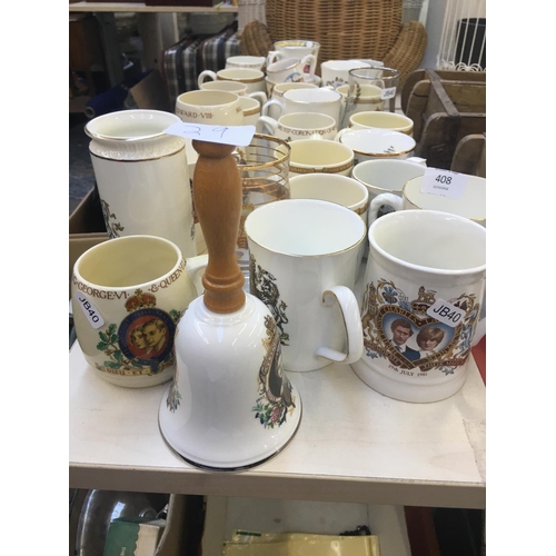 408 - TWENTY NINE PIECES OF COLLECTABLE COMMEMORATIVE WARE