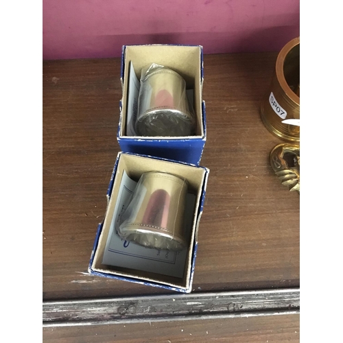 445 - TWO BOXED SALISBURY PEWTER THE MISSISSIPPI JULEP CUPS