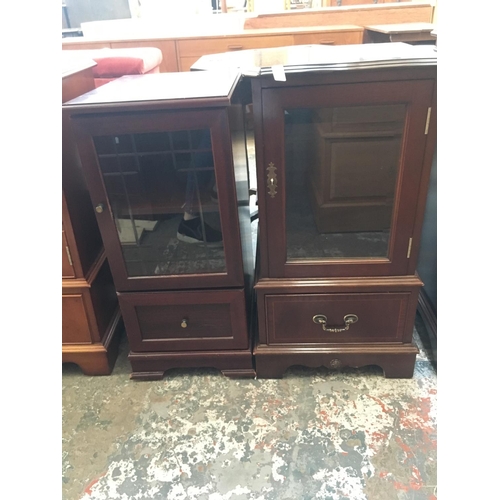 531 - TWO MAHOGANY STEREO CABINETS