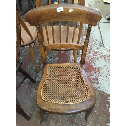 657 - AN OAK OCCASIONAL CHAIR