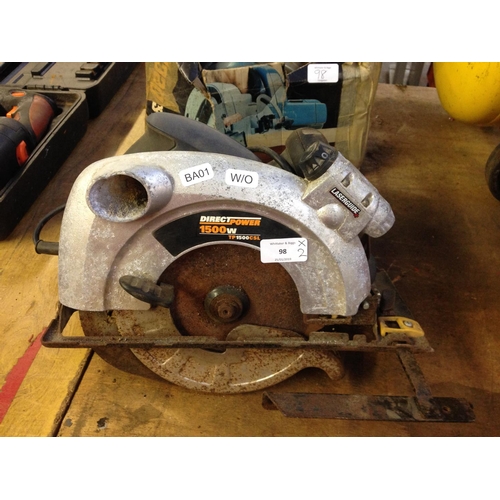 TWO ITEMS TO INCLUDE BOXED BLACK AND DECKER Model DN54 ELECTRIC CIRCULAR SAW AND A DIRECT POWER M