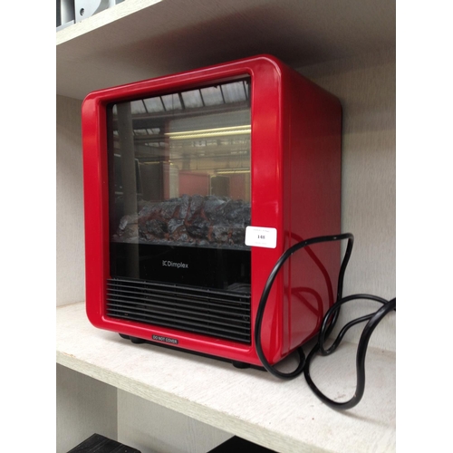 BLACK AND RED DIMPLEX ELECTRIC HEATER (Model MCF15R)