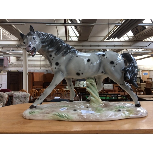 360 - A LARGE ITALIAN CERAMIC GREY HORSE FIGURINE