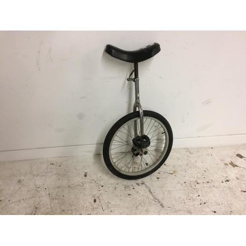 13 - A CHROME UNICYCLE