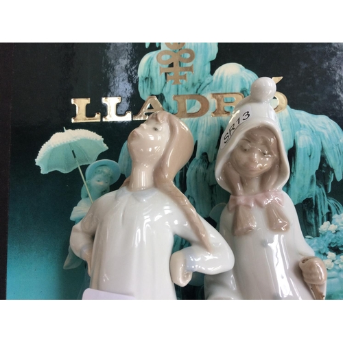 368 - THREE ITEMS TO INCLUDE A LLADRO COLLECTORS BOOK, A LLADRO FIGURINE AND ONE OTHER FIGURINE