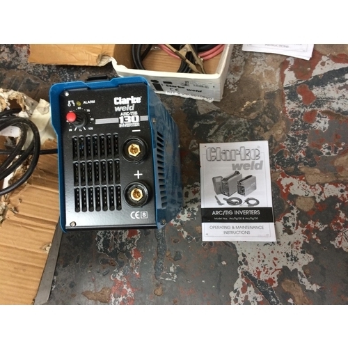 57 - TWO BOXED CLARKE ITEMS TO INCLUDE ONE THIRTY AMP ARC/TIG INVERTER WELDER WITH INSTRUCTION MANUAL TOG... 