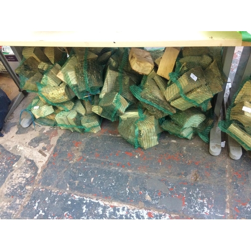 123 - TEN BAGS OF FIRE LOGS