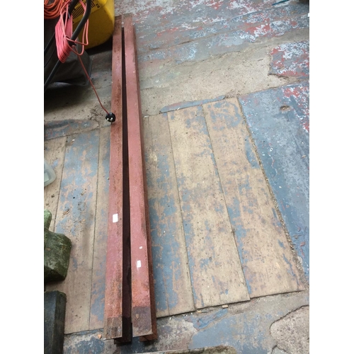 160A - TWO RSJ STEEL BEAMS MEASURING 4