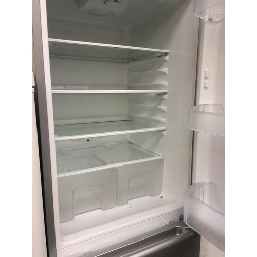 178 - A SILVER BEKO A CLASS FROST FREE UPRIGHT FRIDGE FREEZER