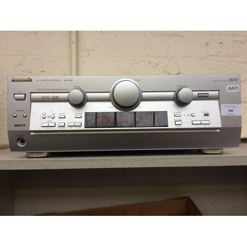 180 - A SILVER PANASONIC AV AMPLIFIER  (Model SA EN9)