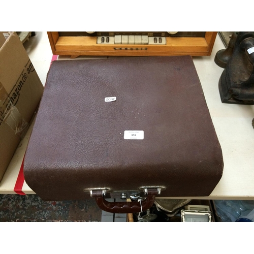 359 - A CASED RED IMPERIAL TYPEWRITER