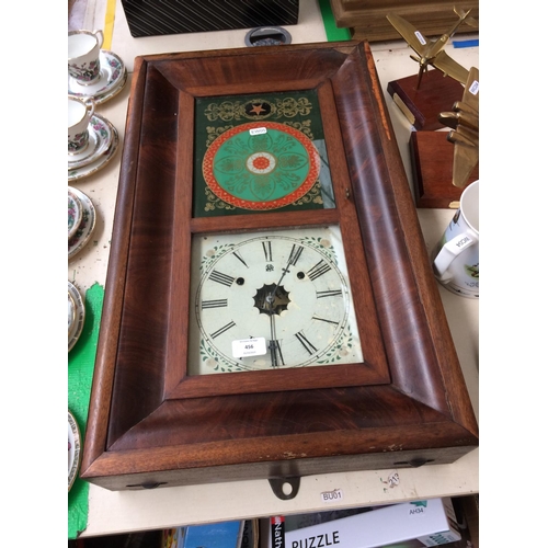 456 - AN AMERICAN MAHOGANY WALL CLOCK