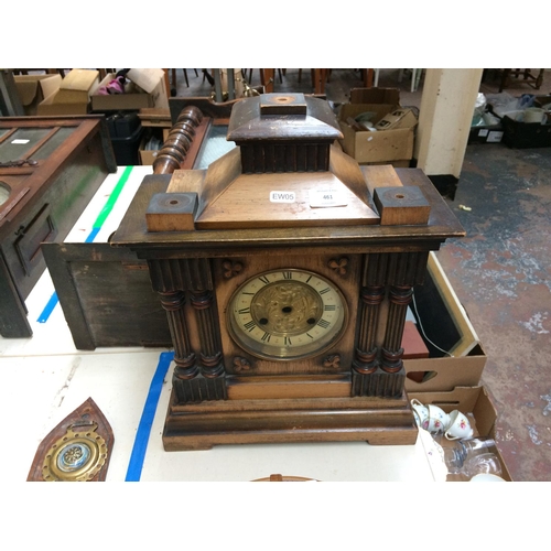 461 - AN OAK WESTMINSTER CHIME MANTLE CLOCK CASE