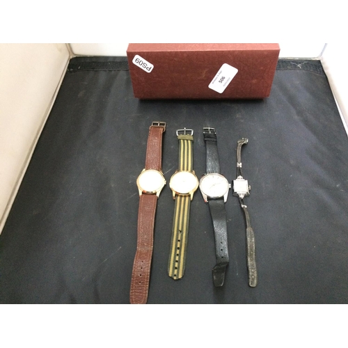 506 - THREE GENTS WRISTWATCHES AND ONE LADIES WRISTWATCH